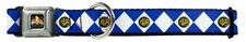 Dog Collar Seat Belt Licensed Power Rangers Blue WPR009