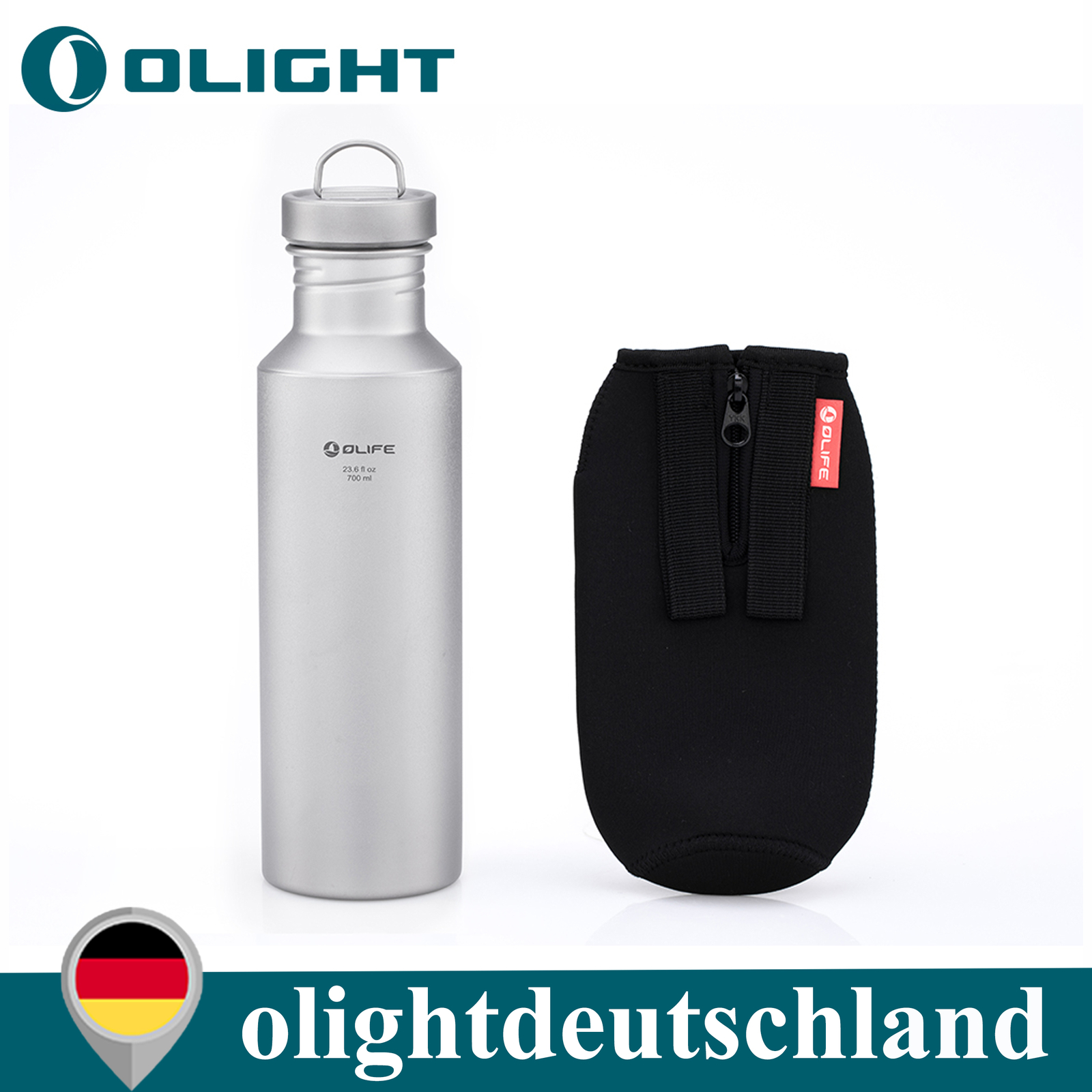 OLIFE Ligero 700ml Titanio - Botella Deportiva (OCH04)