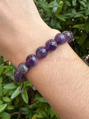 Amethyst Crystal Adjustable Bead Bracelet 10mm, Wholesale Bulk Lot - Picture 7 of 12
