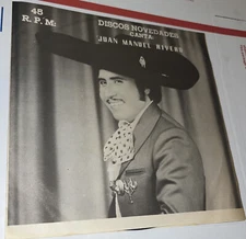 Juan Manuel Rivero Discos Novedades Canta Mexican 7" Cumbia Rancheras Tejano