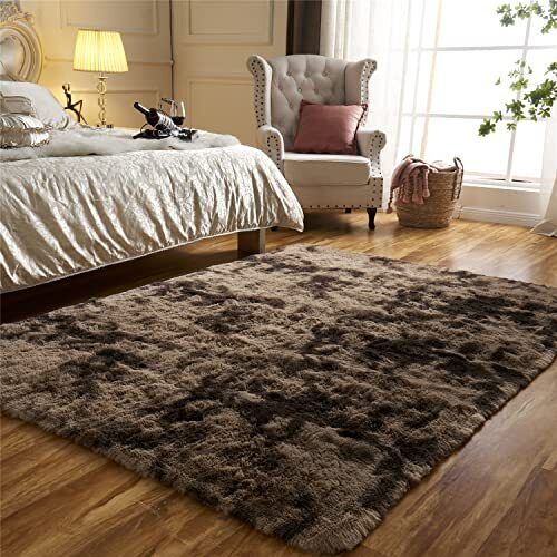 Super weiche Flächenteppiche für Schlafzimmer Wohnzimmer, rechteckig 5 Fuß x 7 Fuß gefärbt - Bild 5 von 8