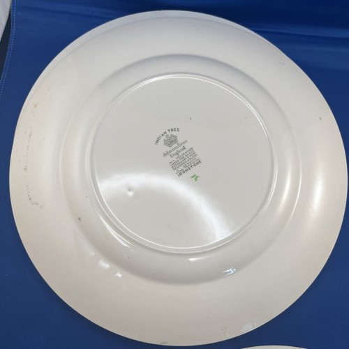 Indian Tree Lot Of 6 Dinner Plates Johnson Brothers Green Greek Key (O2) AS IS - Picture 11 of 12