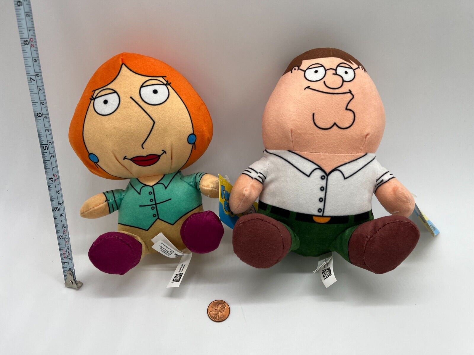 Set of 2 Peter and Lois Griffin Family Guy 7" Plush Stuffed Toy Factory w/ Tags