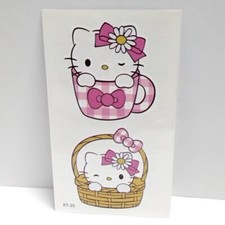 Hello Kitty Temporary Tattoos for Kids - Waterproof, Easy to Apply, 8