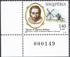 ALBANIA 2016 MNH Timbre Michel nº 3538 Yvert nº 3204 Miguel de Cervantes