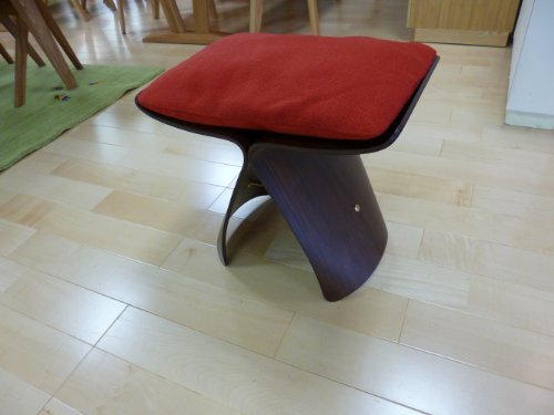 S-0048AA-AA Tendo Mokko Butterfly Stool Cushion S-0048AA-AA Red Bar Stools - Picture 5 of 5
