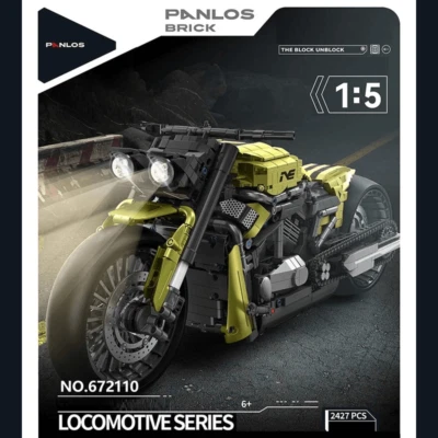 Panlos Brick 672110 Locomotive Motorcycle with Light 2427 pcs 1:5