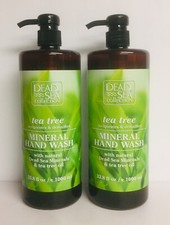 2 Bottles Dead Sea Collection ~ Tea Tree Mineral Hand Wash 33.8 fl oz Each 0.86 per fl oz