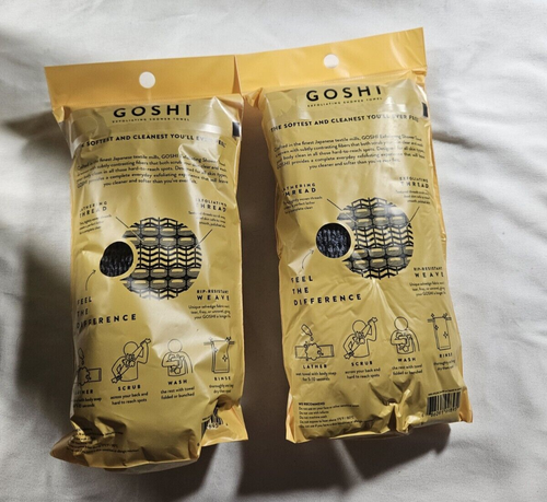 GOSHI Peeling Duschtuch - grau - 2 Stück - Bild 2 von 3