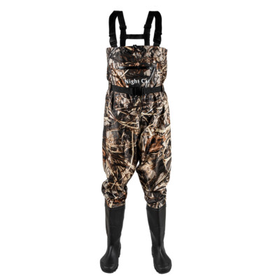 US Size 11 Fishing Hunting Chest Wader Reinforeced 2-Ply Nylon/PVC Waterproof