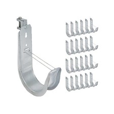 ICC Beam Clamp J Hook 4” with Retainer Clip - Galvanized Steel Cable Manag