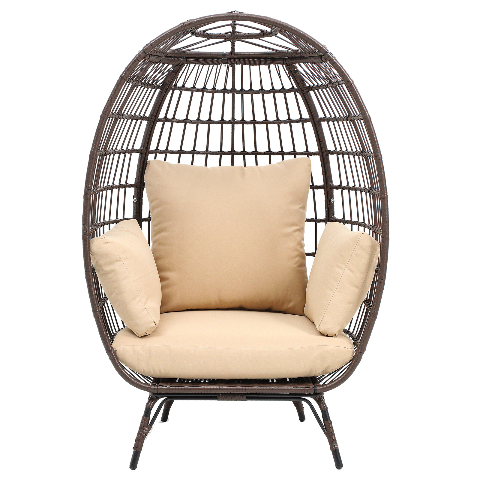 Teardrop Egg Chair Patio Wicker Oversized Freestanding Lounger Outdoor