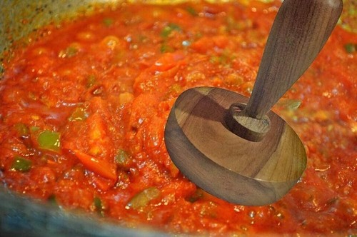 Wooden Potato Masher - Paratha, Roti Sekni for Kitchen Wooden Non Sticking Mashe - 第 2/3 張圖片