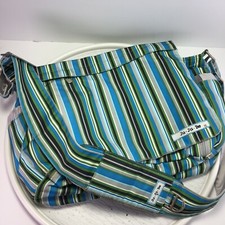 JuJuBe Better Be Diaper Bag Blue Stripes Messenger Strap Pockets organizer