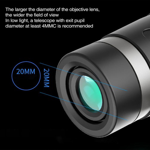 12x50 Monocular Optics Zoom HD BAK4 Prism FMC IPX7 Waterproof Monocular - Picture 3 of 10