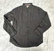 The Normal Brand OverShirt Button Up Shirt Mens XL Plaid Brown Flannel