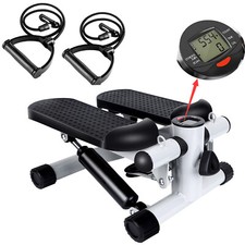 Steppers for Exercise, Stair Stepper w Resistance Band Hydraulic Fitness Stepper