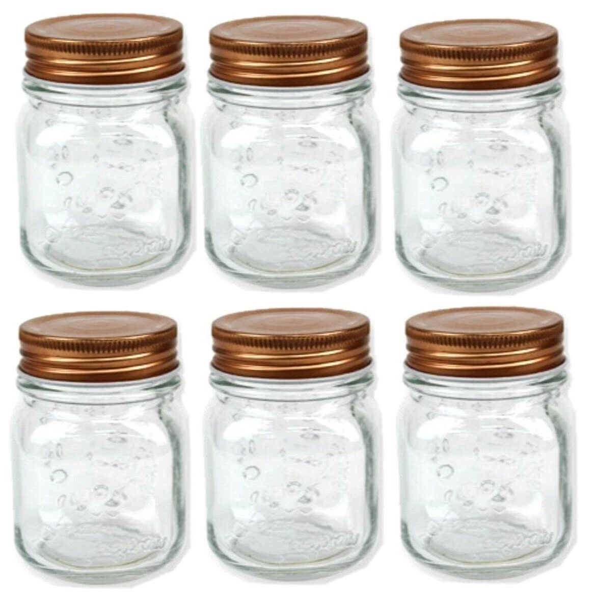 BULK 12x 150ml Glass Jars Screw Lid Preserving Wedding Favours Small Spice  Honey