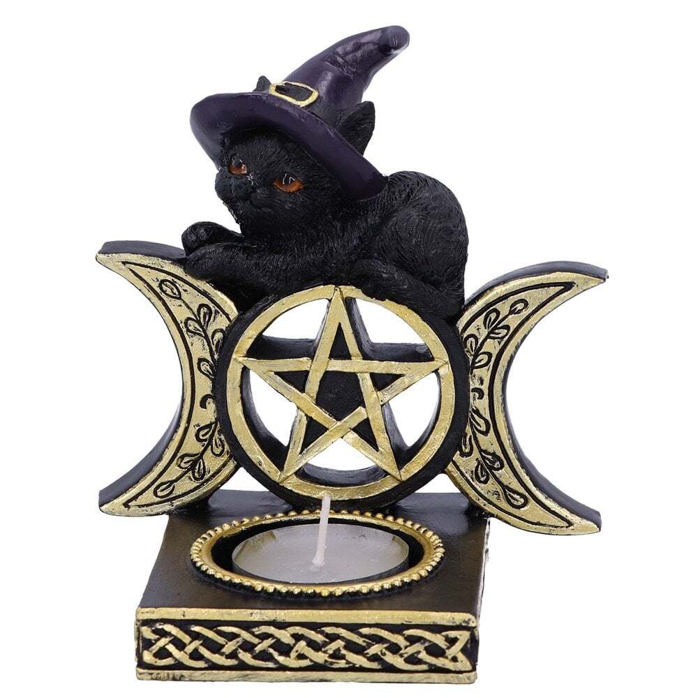 Nemesis Now Black Magic Tealight Holder  - 11.2cm U6521Y3