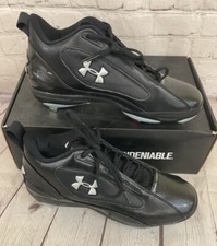 Under Armour 1097004-002 Clutch Mid ST Baseball Cleats Black US 9.5 UK 8.5 EU 43
