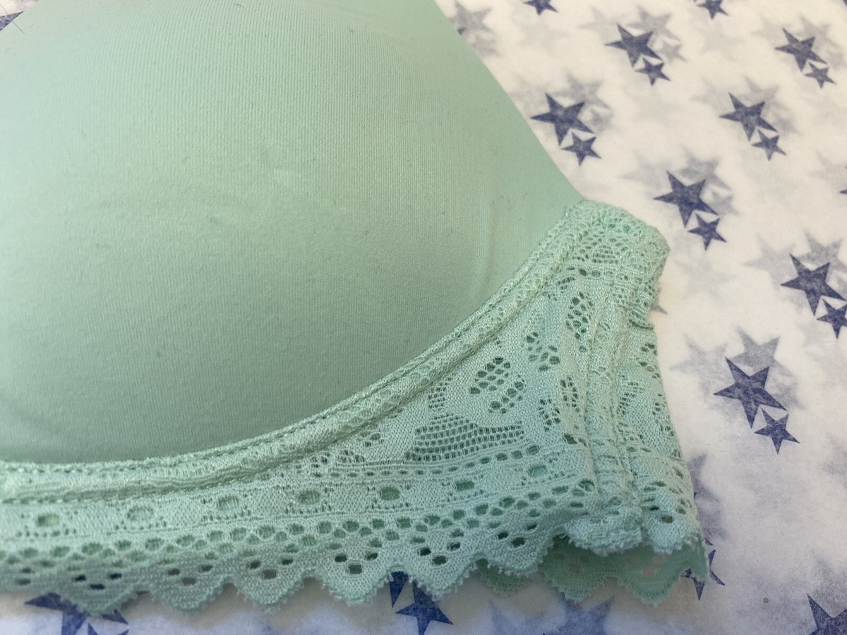 NEW M&S Marks & Spencer light green Sumptuously Soft non-wired  