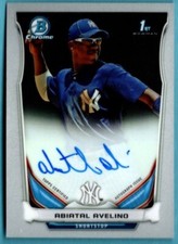 2014 Bowman Chrome  Autograph Auto   Abiatal Avelino   Card # BCPA-AAV