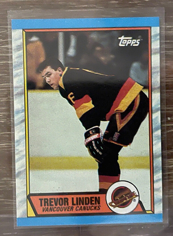 1989-90 TOPPS #89 TREVOR LINDEN ROOKIE CARD RC VANCOUVER CANUCKS 🏒