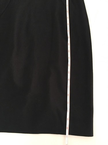 AUTH Zac Posen Dress Stretch Black Cotton Knee-length Structured US Sz 4 S - Picture 10 of 12