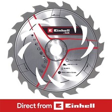 Image of Einhell Circular Saw Blade TCT HM Tungsten Carbide w/ 24 Teeth 165 x 20mm