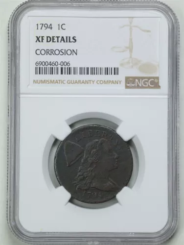 1794 1C Liberty Cap Large Cent XF Detail NGC 6900460-006