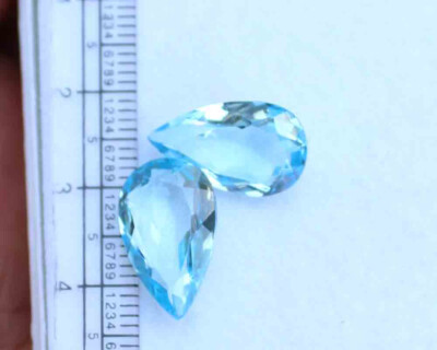 13.00 Ct Natural Blue Topaz 10*16 mm Pear Cut Sky Color Loose Gemstones