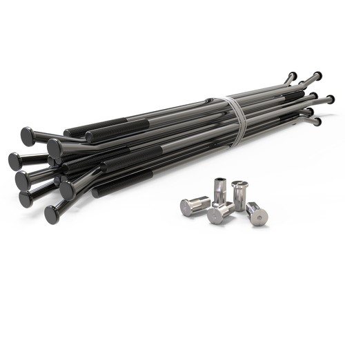 BLK-Spokes SS-Nipple Kit  YZ450F Yamaha PREMIUM GPS G4 19 Rear 01-19 YZ450F - Bild 1 von 2