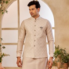 3 Pc Indian Mens Wedding Bollywood Designer Party Wear Traditional Kurta Payjama