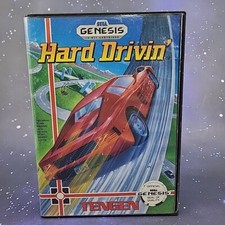 Hard Drivin' (Sega Genesis, 1991) Tested & Working Video Game - No Manual