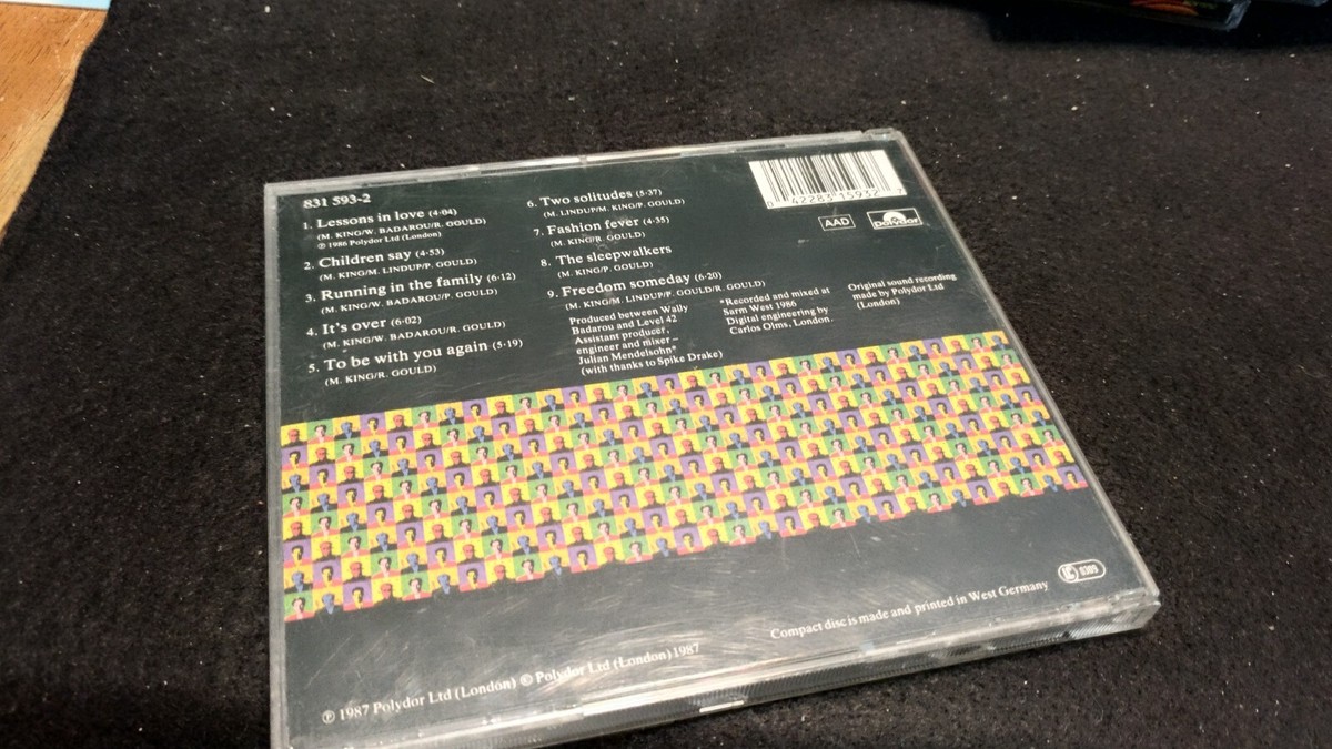 LEVEL 42 RUNNING IN THE FAMILY WEST GERMAN SILVER CENTER CD