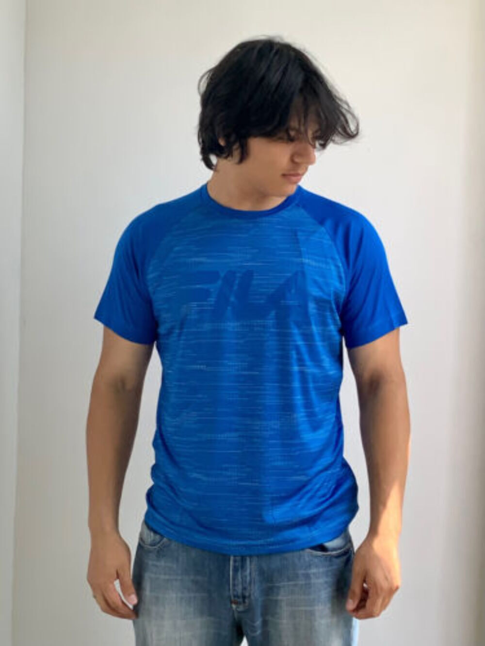 T shirt uomo Fila Royal blu bianca maniche corte nuova con etichette