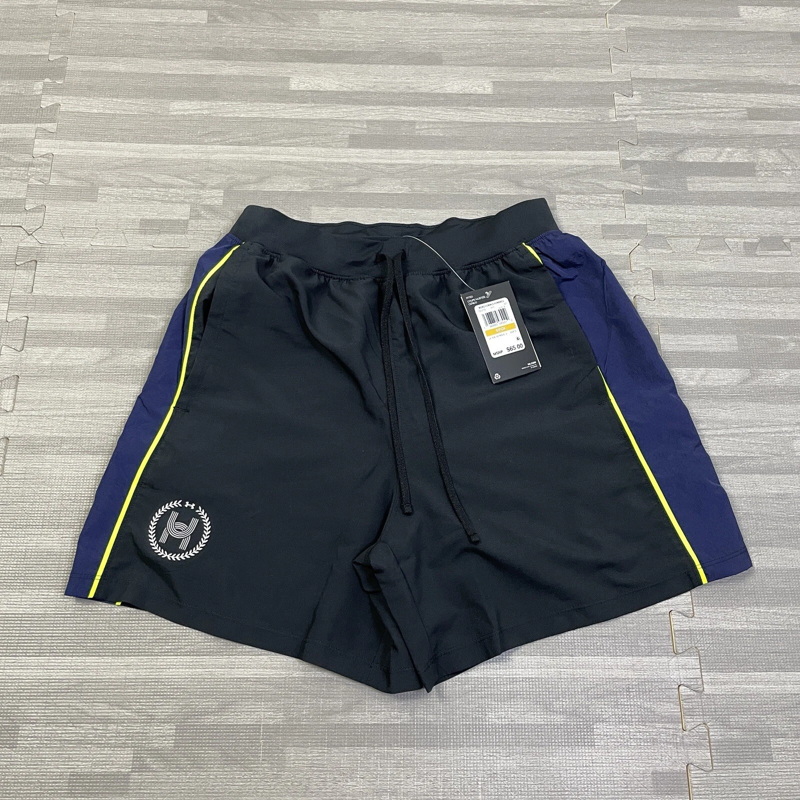 Under Armour UA 2 in 1 Run Anywhere Uomo Taglia Small 5" 1383235 Nero Blu $65