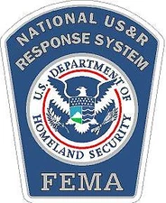 FEMA Dept of Homeland Security Reflective Vinyl Decal Sticker DHS US&R Response