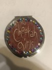 Collector Cheetah Girls Brown Bejeweled Round Silver Mirror Compact
