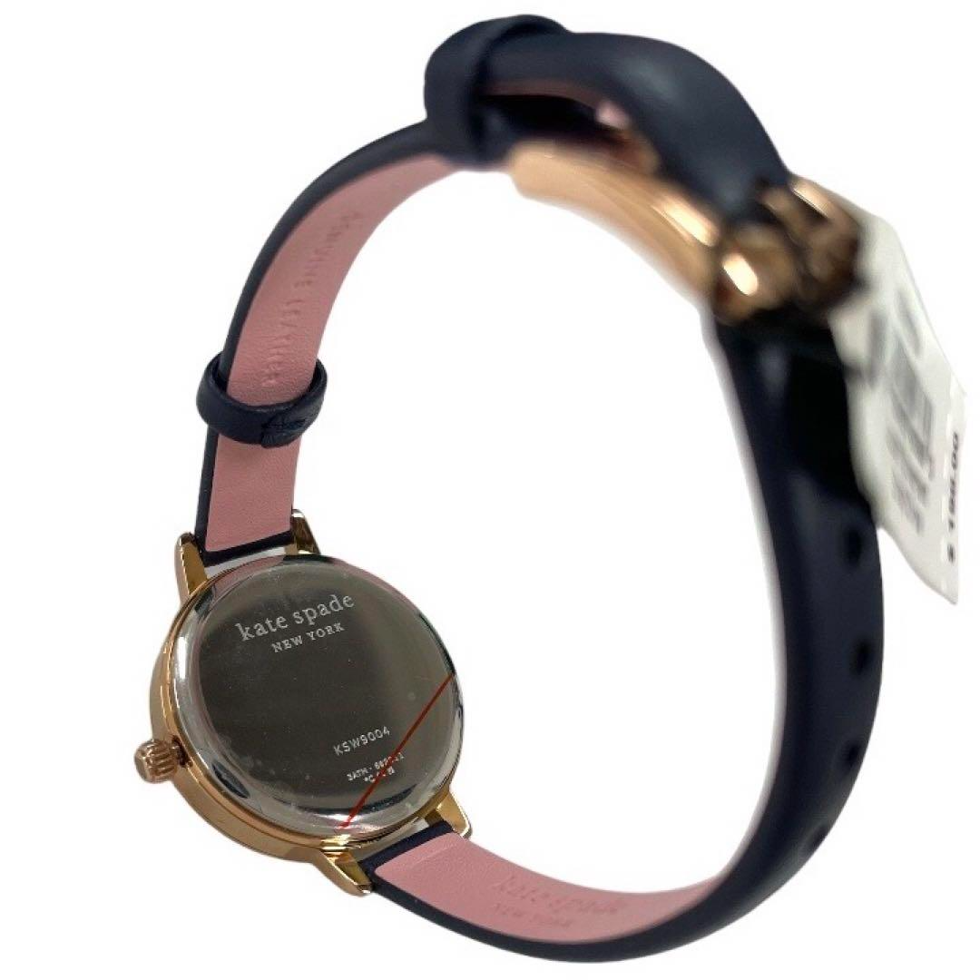 kate spade new york metro three-hand navy leather watch  display picture 3