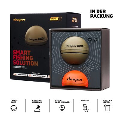 Deeper Chirp + 2/ Smart Sonar Fishing Solution Target Seperation Depth Precision