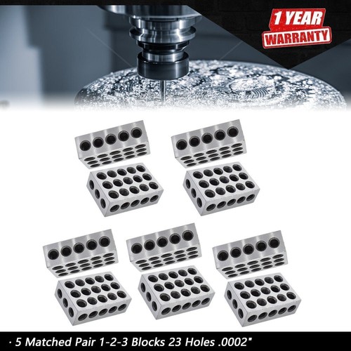 2-4-6 Blocks 23 Holes Matched Pair Machinist 246 Jig Ultra - Foto 10