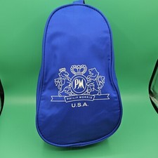 Vintage 80s 90s Philip Morris USA Sling Bag Totebag Handbag W/ Zipper BLUE VTG