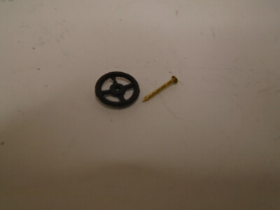 DINKY TOYS REPLACEMENT DIECAST STEERING WHEEL AND POST. BLACK.  FITS MANY MODELS