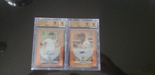 (2)2014 Bowman Chrome Prospects Orange Refractor Auto's Pristine 10