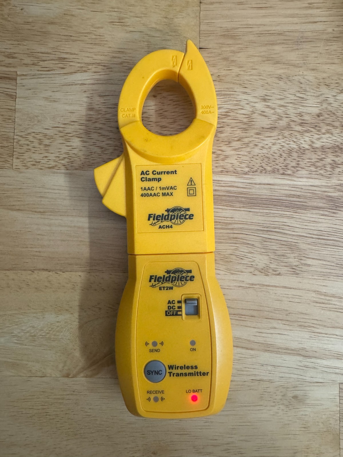 Fieldpiece ACH4 400A AC Clamp with ET2W Wireless Transmitter HVAC
