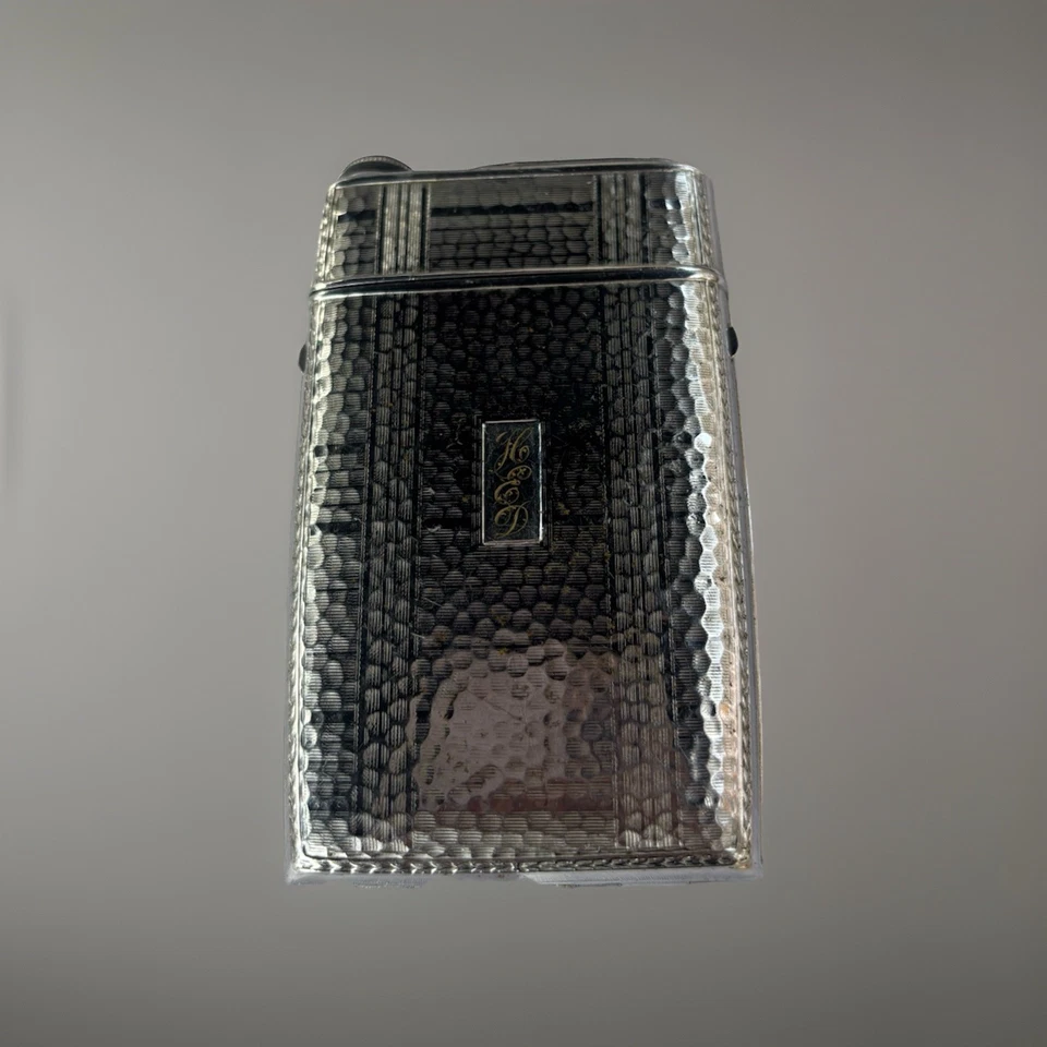 Antiguo/Vintage Evans Art Deco Encendedor Estuche de Cigarrillos Combo Tamaño de Bolsillo Foto 4 de 4