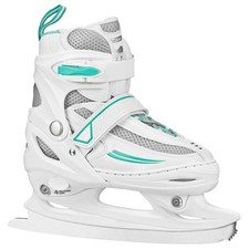 Summit Girl's Adjustable Ice Skate White/Mint Medium 1-4