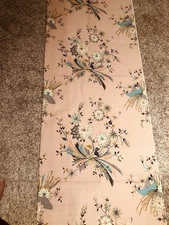 Pink Mid-Century Mod Barkcloth, "Suzette" by House Beautiful Fabrics, excellent