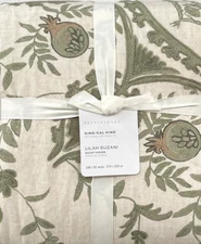 Pottery Barn LILAH SUZANI Duvet KING/CAL KING & 2 KING Shams Green Multi NWT